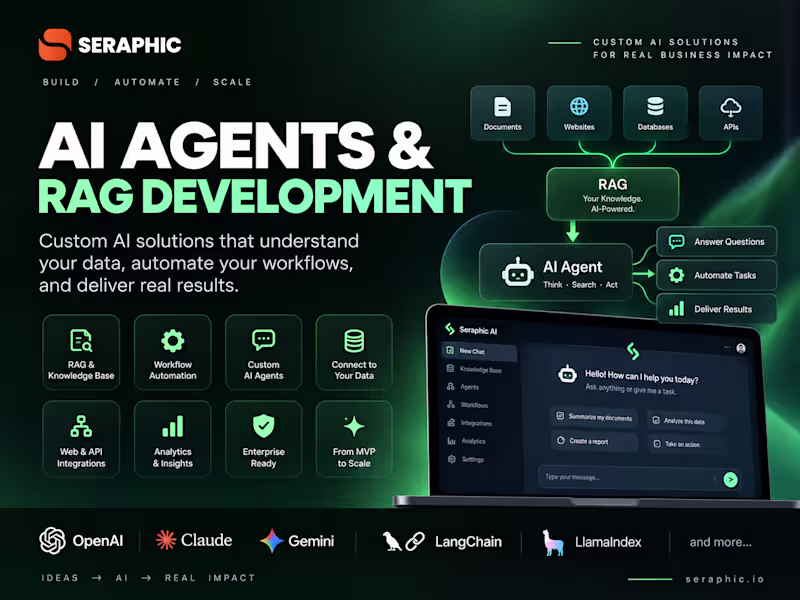 Cover image for AI Agent & RAG Development | OpenAI, Claude, Gemini