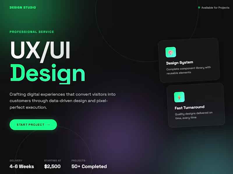 Cover image for UX/UI Designer | Consistent Websites & Mobile Apps that Convert