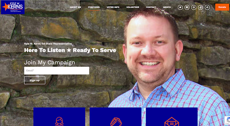 Cover image for Political Campaign Website
