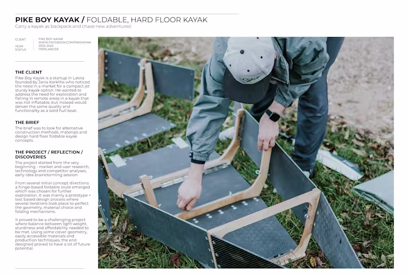 Cover image for Foldable kayak