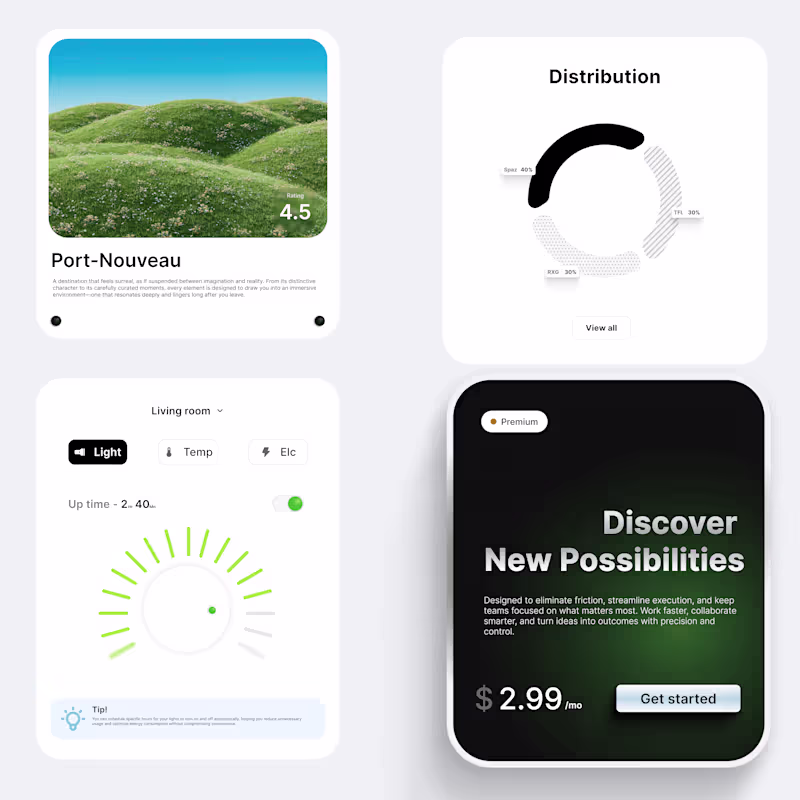 Cover image for I've been exploring widgets and UI cards recently and here a...