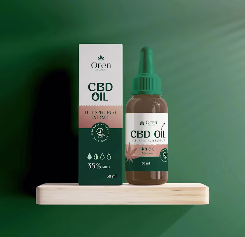Cover image for Oren Wellness CBD Oil Label
