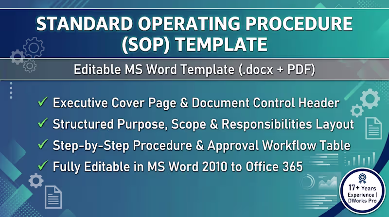 Cover image for Standard Operating Procedure (SOP) Template
I