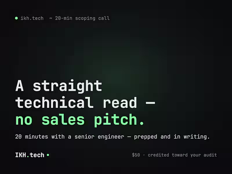 Cover image for 20-Min Scoping Call — Technical Read + Written Next Step