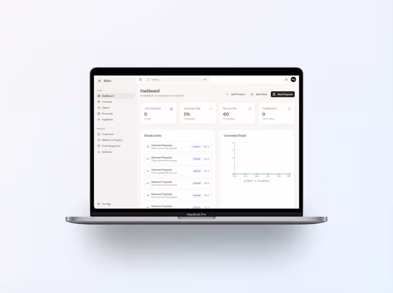 Cover image for Proposal & CRM Application