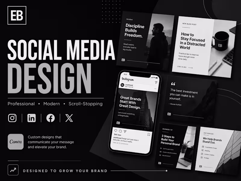Cover image for Custom Social Media Post Designs for Businesses & Creators