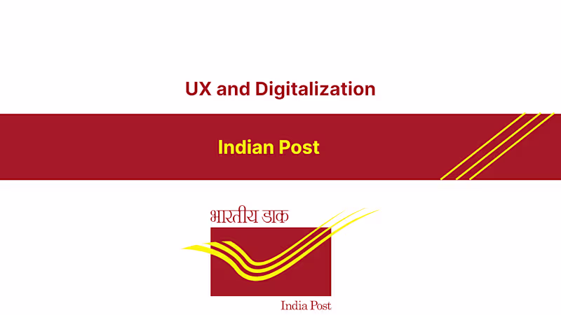 Cover image for Indian Post Problem Solving - UX & Digitalisation & :: Behance