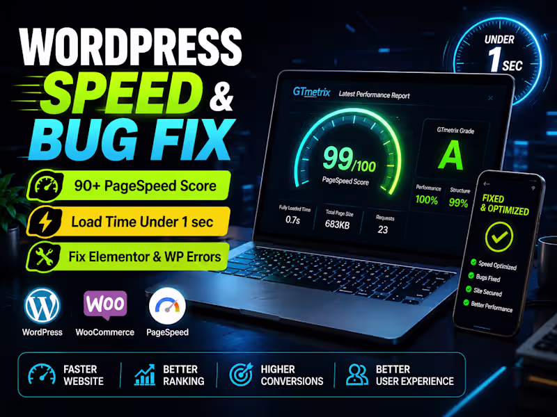 Cover image for Professional WordPress Website Development & Speed Optimization