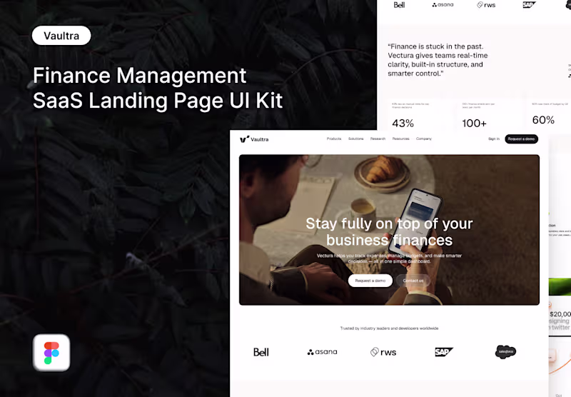 Cover image for Finance Management SaaS Landing Page