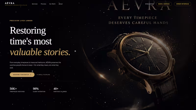 Cover image for Cinematic 3D Scroll Website or Landing PageThree.js