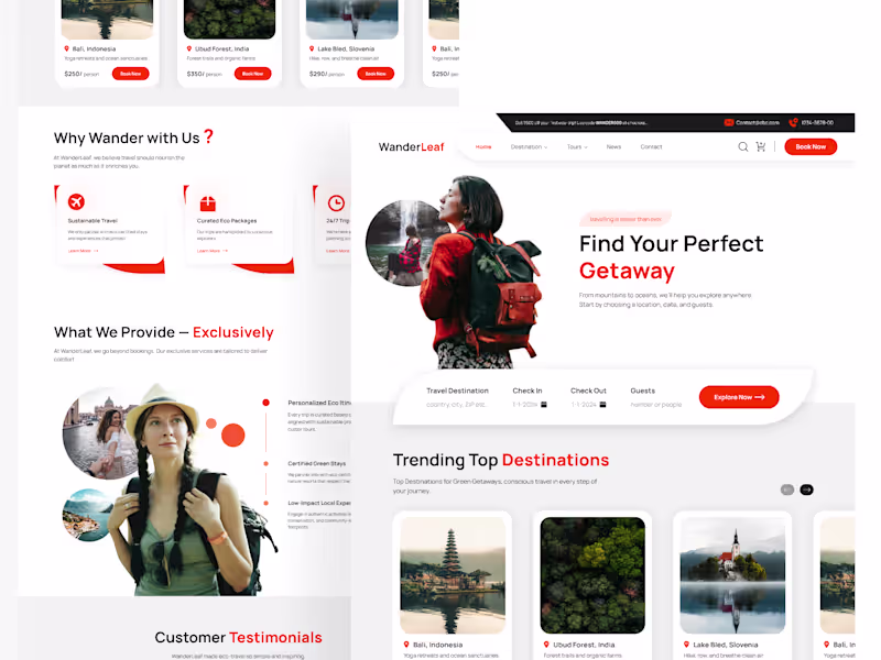 Cover image for Travel Website — Figma UI