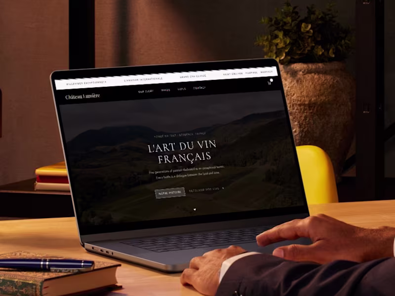 Cover image for Luxury Wine Estate E-commerce Site Design