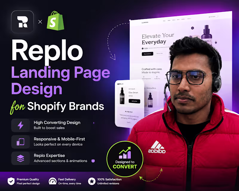 Cover image for Replo Landing Page Design for Shopify Brands