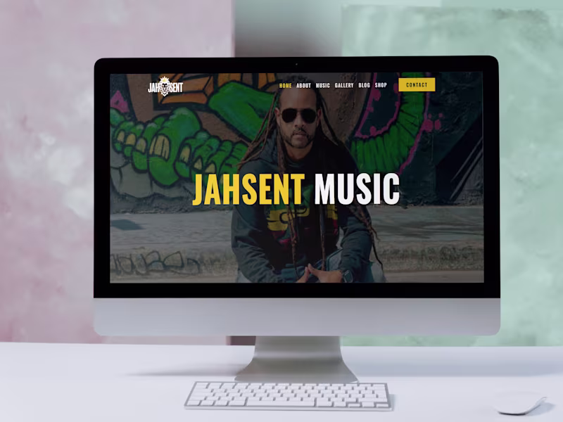 Cover image for Jahsent Music - Divi Website Design