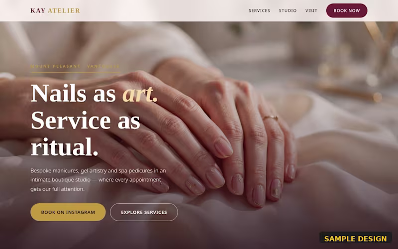Cover image for Kay Nail Atelier
Elegant one-page site