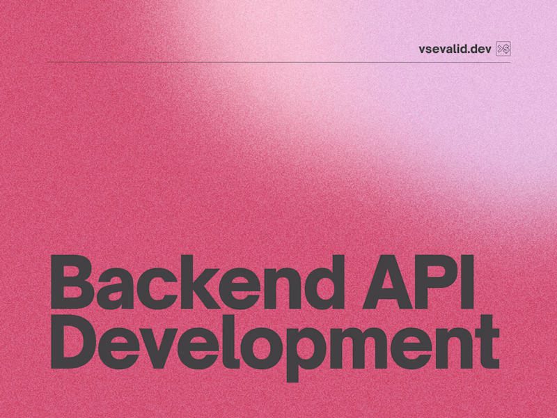 Cover image for Backend API Development