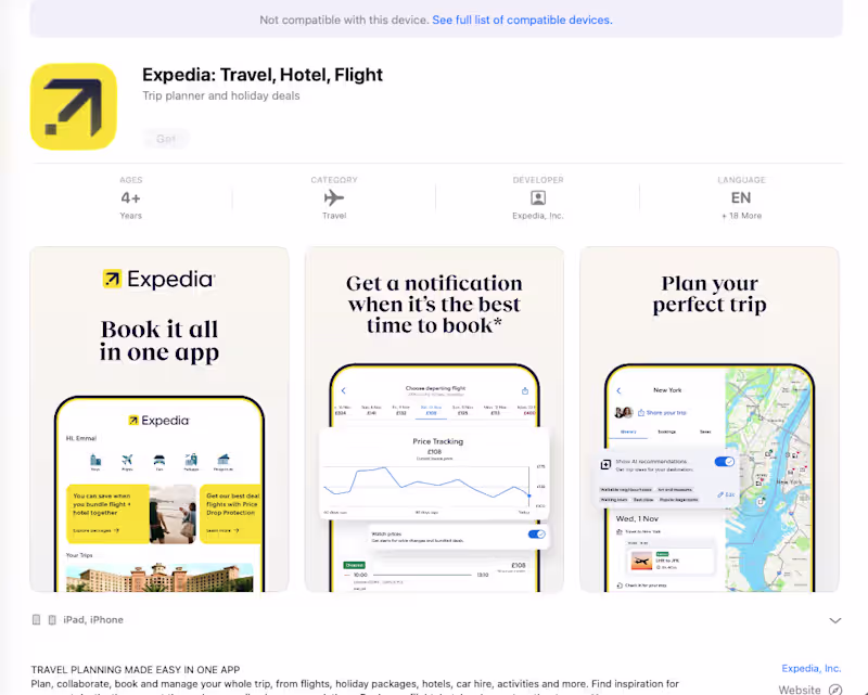 Cover image for Expedia - Travel App