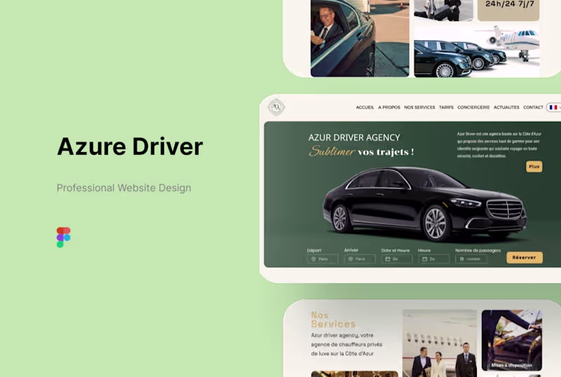Cover image for Azure Driver Rental Cars services Landing page