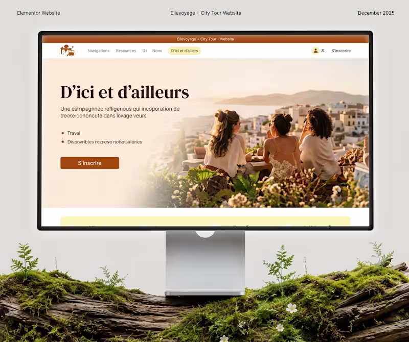 Cover image for ElleVoyage - WordPress/Elementor Website - Designed in French