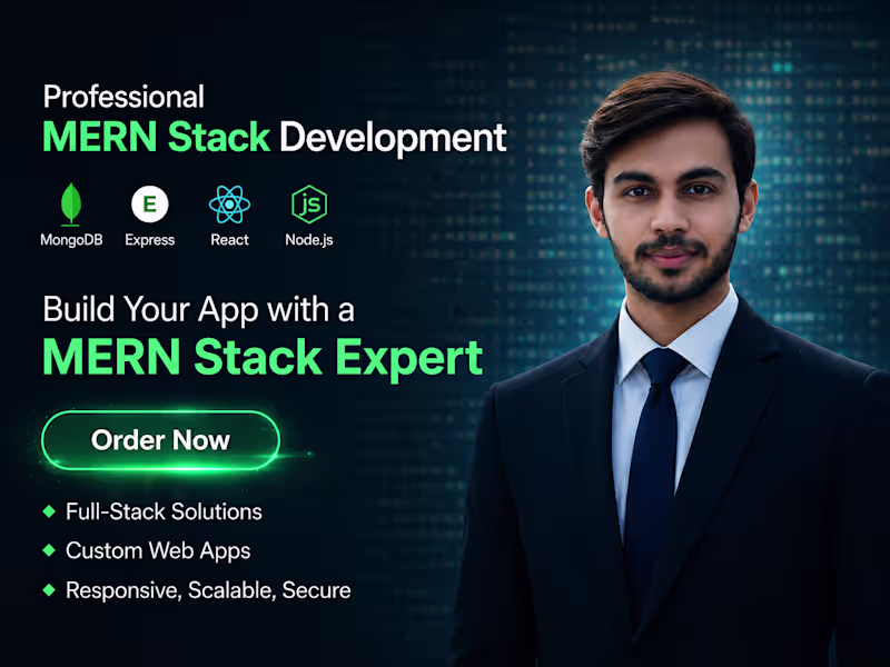 Cover image for I will develop a full stack web application using MERN stack