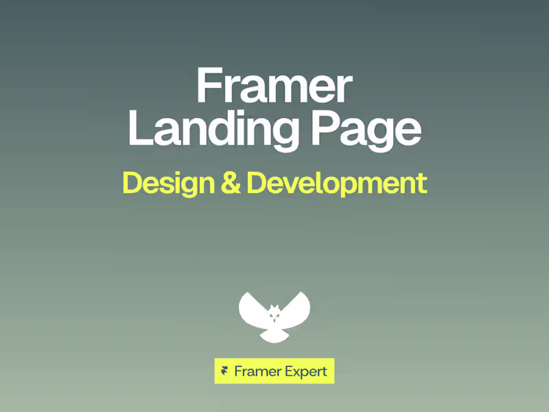 Cover image for Framer Landing Page — Design & Development