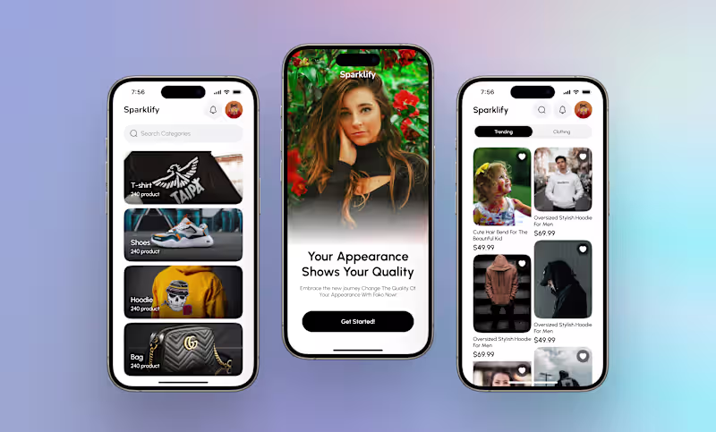 Cover image for Fashion app UI UX design
