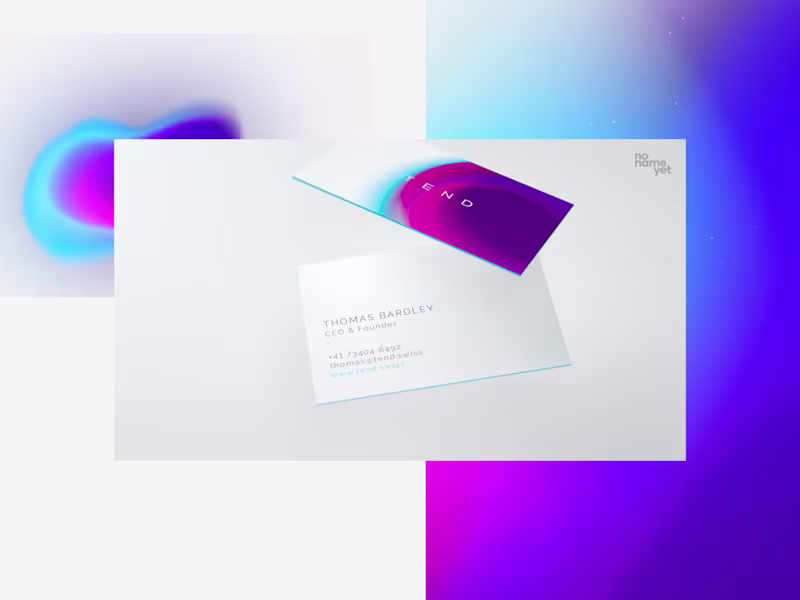 Cover image for Tend - Swiss Fintech Branding
Teaming