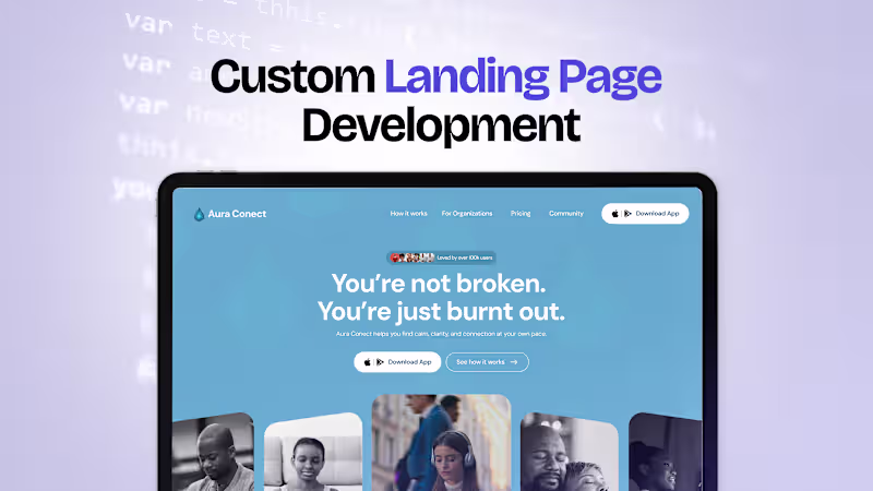 Cover image for Custom Landing Page Development