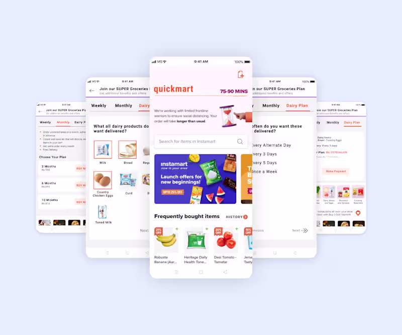 Cover image for Grocery Subscription — UI/UX Case Study for buying grocery onli…
