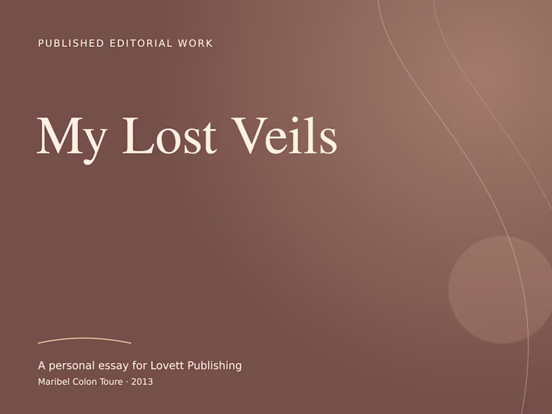 Cover image for My Lost Veils — Published Personal Essay
