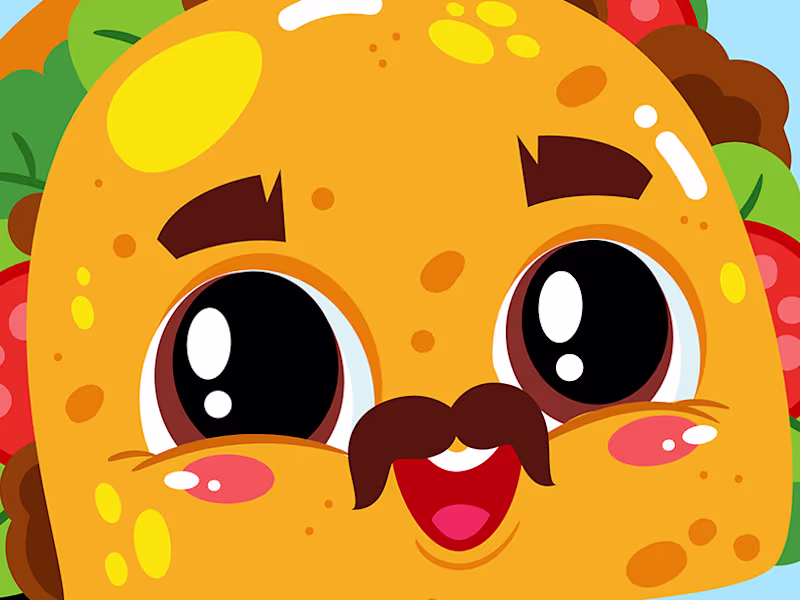 Cover image for Hand Drawn Taco Cartoon Character