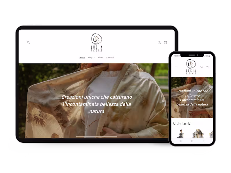 Cover image for Ecommerce Website for slow fashion brand - Lucia Pascale