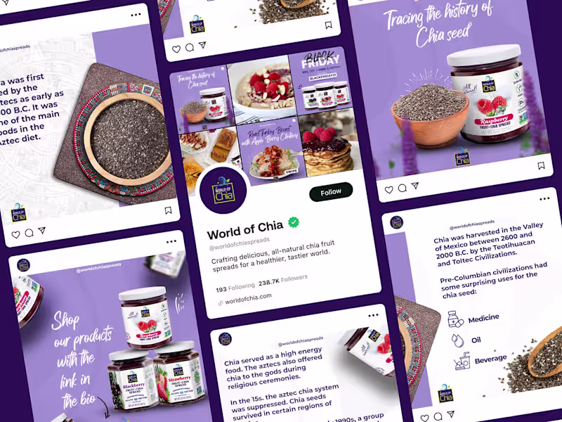 Cover image for Creative Social Media Carousel Design for World of Chia