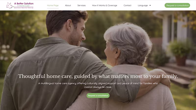 Cover image for Positioning & Website for a Home Care Franchise