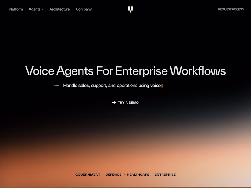 Cover image for VANOS — Enterprise Voice AI Brand & Website (vanos.ai)
