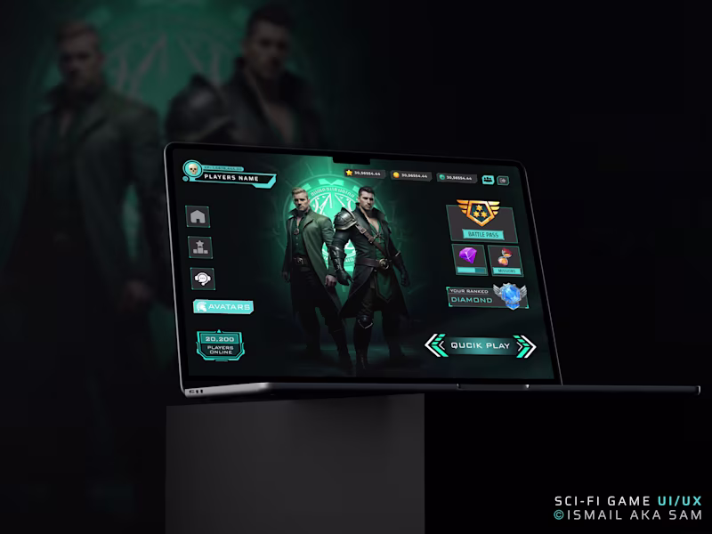 Cover image for SCI-FI MODERN GAME UI/UX DESIGN