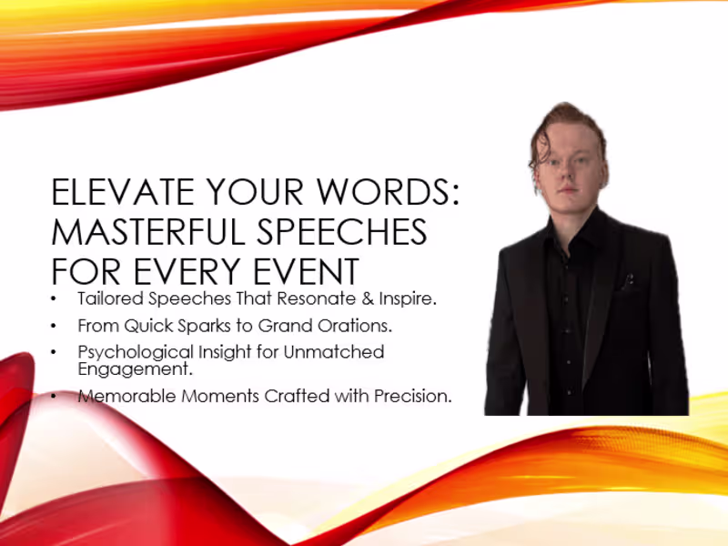 Cover image for Custom Speeches: Crafted to Inspire