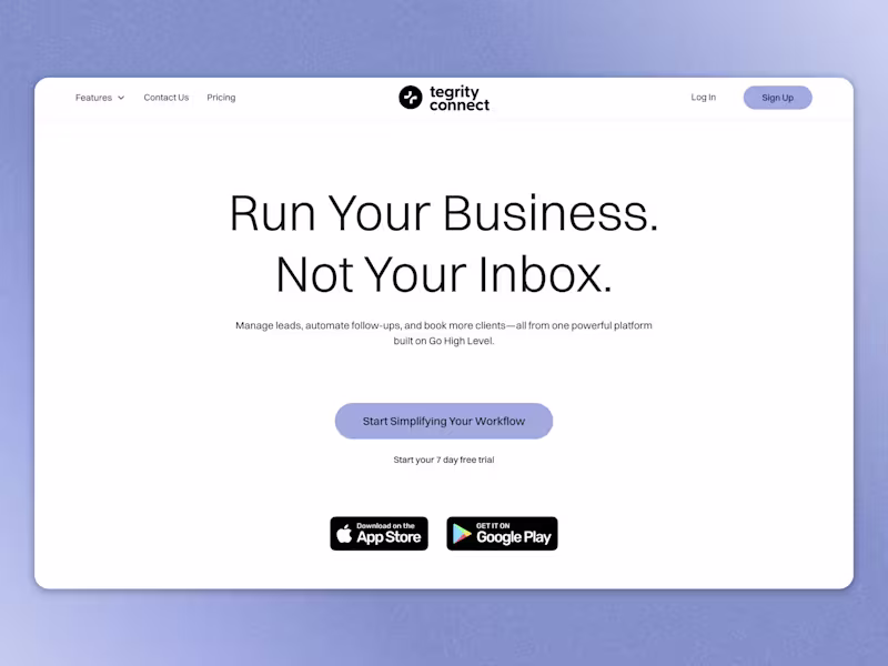 Cover image for Tegrity Connect Website Design