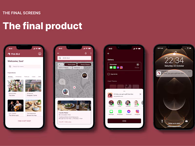 Cover image for Pink Bird App UI/UX Design Project