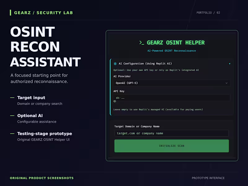Cover image for OSINT Recon Assistant | Authorized Research