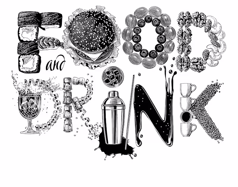 Cover image for Food & Drink — A Typographic Illustration