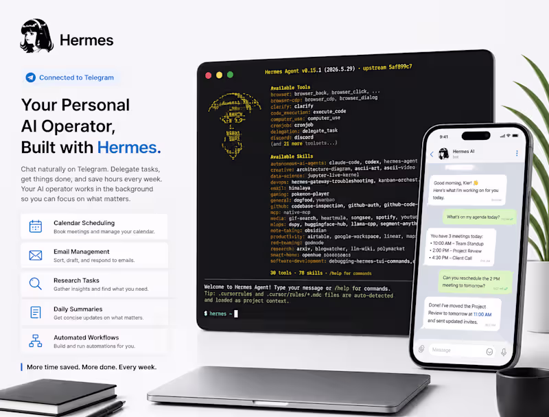 Cover image for Hermes AI Agent Internal Tool