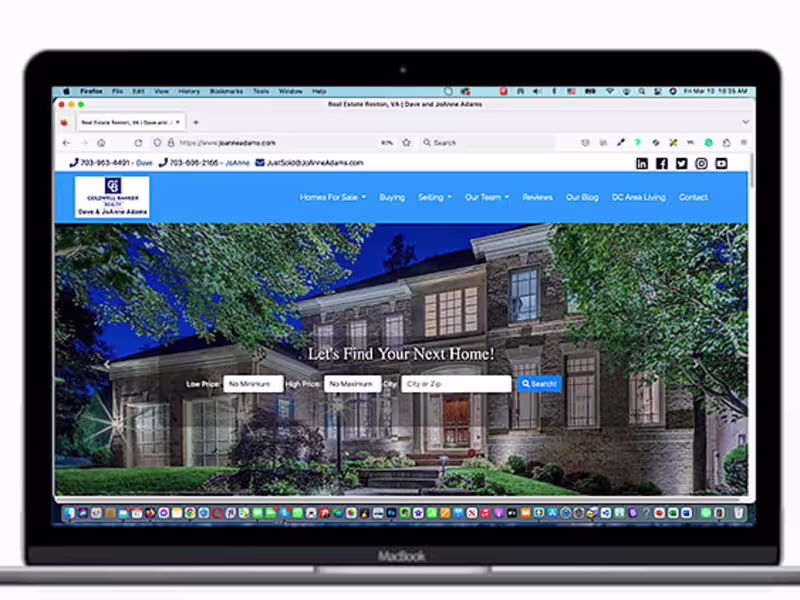 Cover image for Responsive design for JoAnne and Dave Adams - Coldwell  Banker
