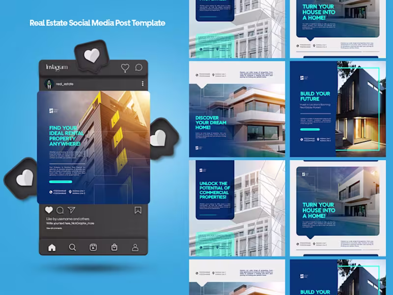 Cover image for Social Media Manager/Social media Post for a Real Estate Brand