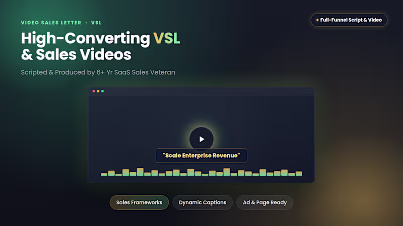 Cover image for High-Converting Video Sales Letter (VSL)