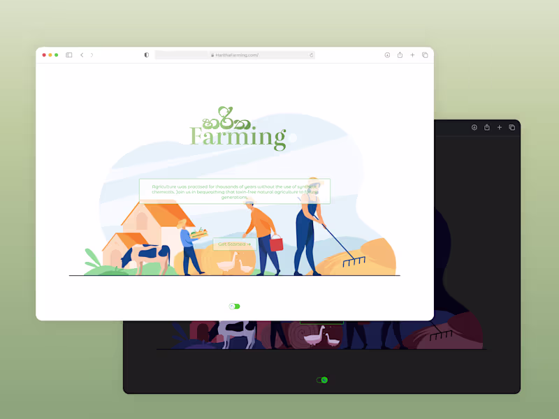 Cover image for UI for Organic Farming Information Website