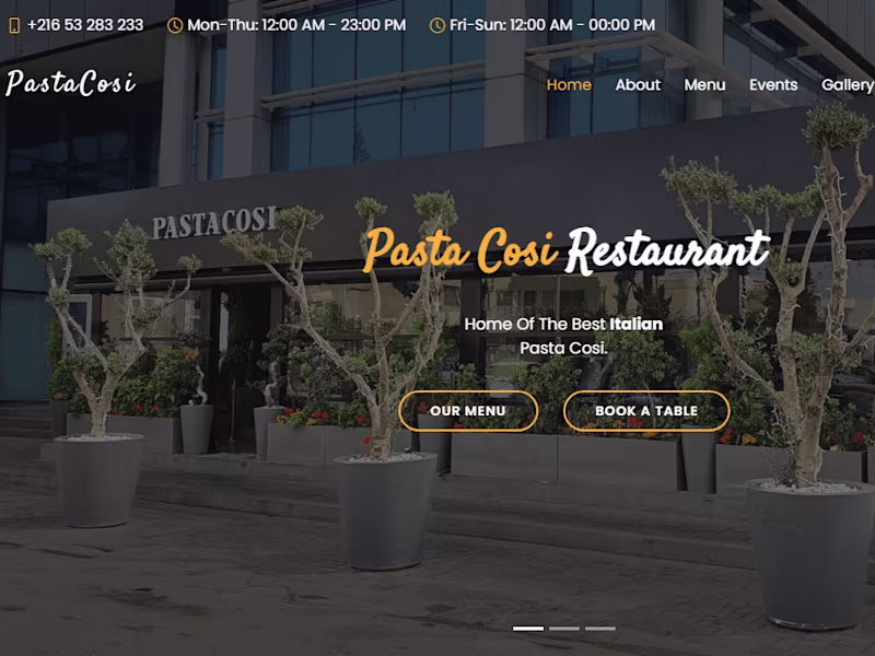Cover image for Pasta Cosi Restaurant