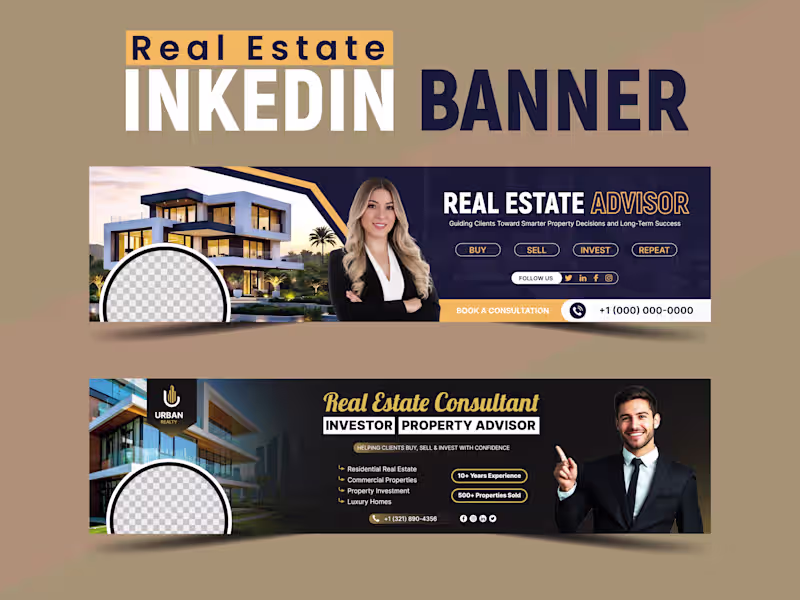 Cover image for Real Estate LinkedIn Banner Design