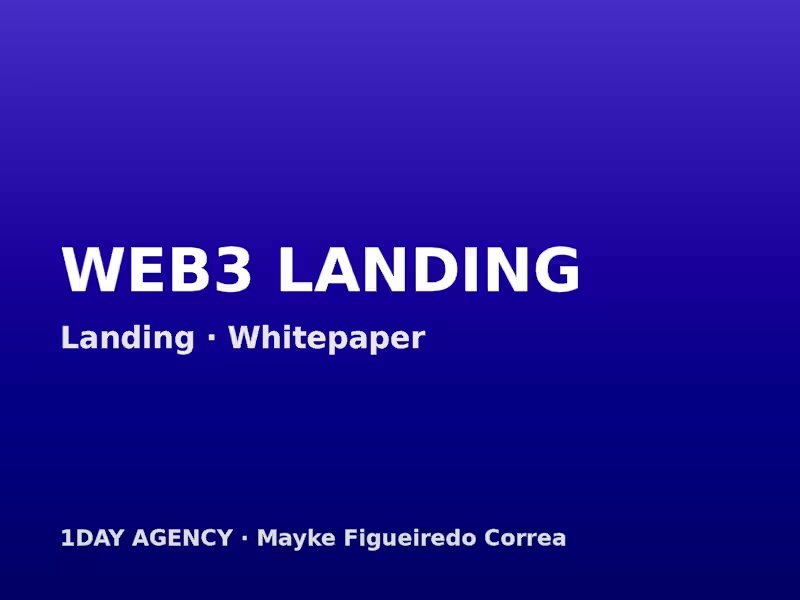 Cover image for Web3 Landing Page & Whitepaper Design