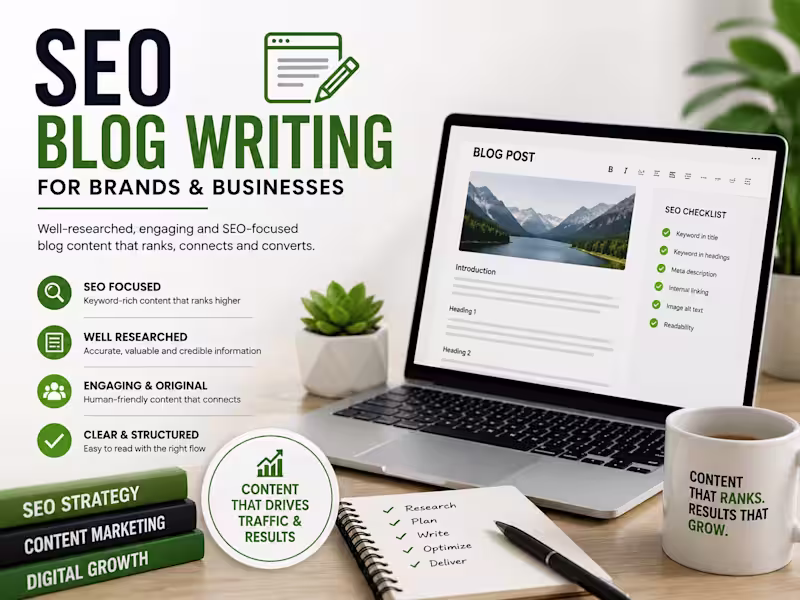 Cover image for seo blog writing for brands and businesses